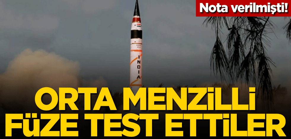 Nota verilmişti! Orta menzilli füze test ettiler