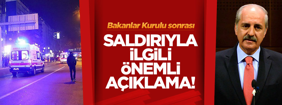 Numan Kurtulmuş'tan Bakanlar Kurulu sonrası Ankara açıklaması