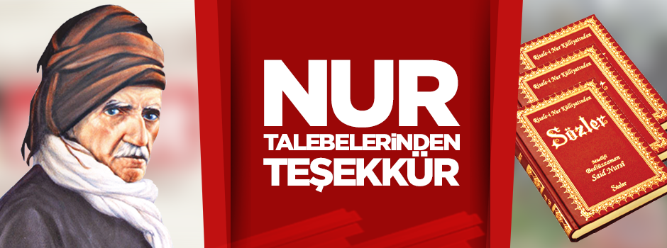 Nur talebelerinden teşekkür