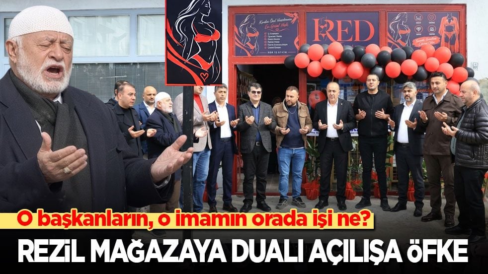 O başkanların, o imamın orada işi ne? Rezil mağazaya dualı açılışa öfke