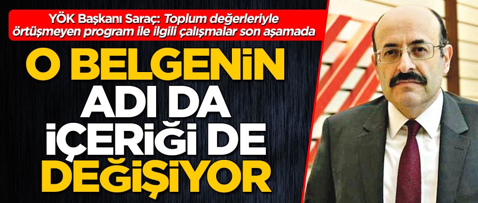 O belgenin adı da içeriği de değişiyor