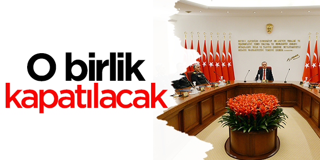 O birlik lağvediliecek