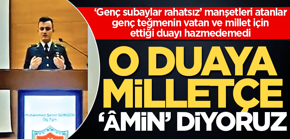 O duaya milletçe ‘âmin’ diyoruz