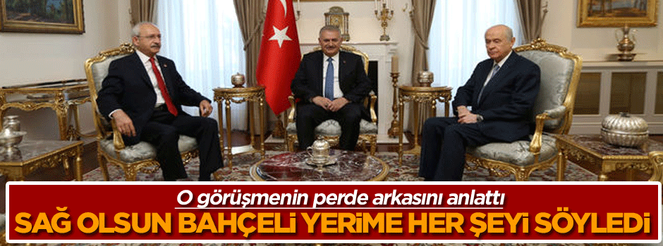O görüşmenin perde arkasını anlattı: Sağ olsun Bahçeli yerime her şeyi söyledi
