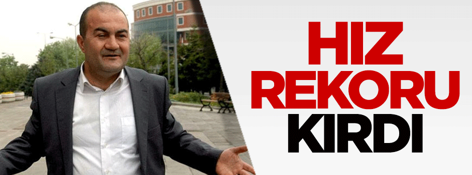 O hakim hız rekoru kırmış