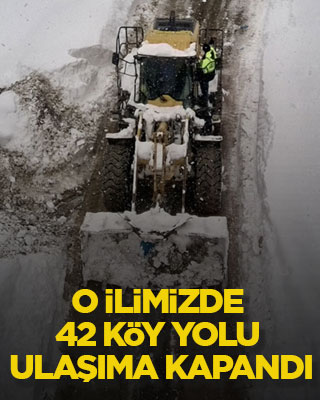 O ilimizde 42 köy yolu ulaşıma kapandı