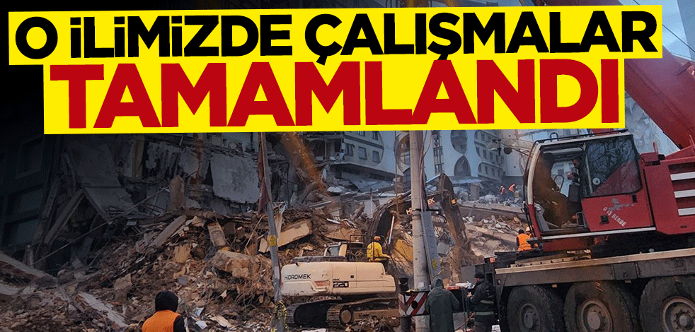 O ilimizde arama-kurtarma çalışmaları tamamlandı