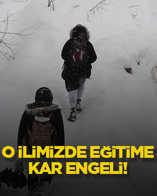 O ilimizde eğitime kar engeli!