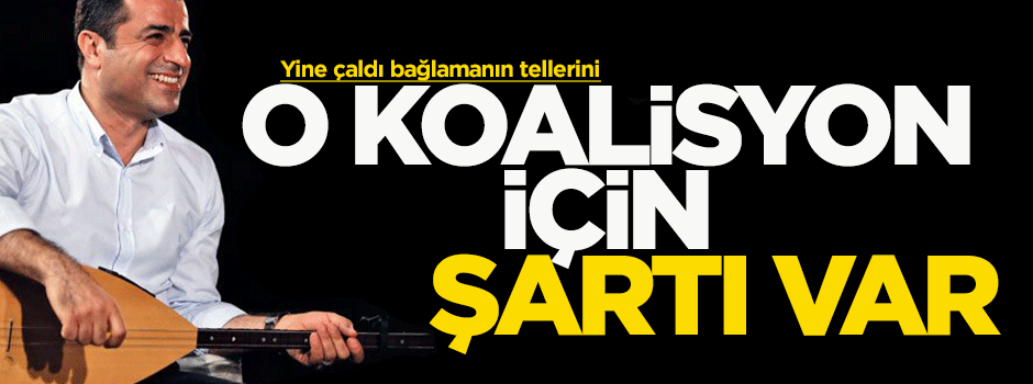 O koalisyona Demirtaş'tan şartlı destek