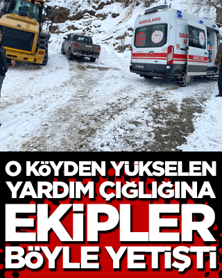 O köyden yükselen yardım çığlığına ekipler böyle yetişti