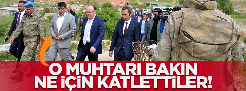 PKK o muhtarı bakın ne için öldürmüş