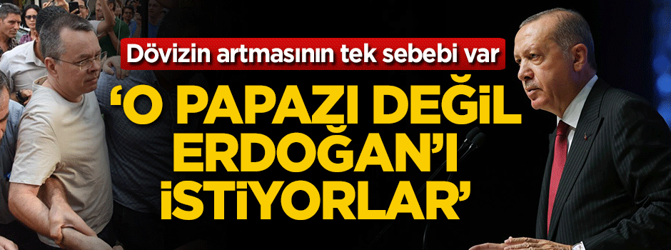 "O papazı değil Erdoğan'ı istiyorlar"