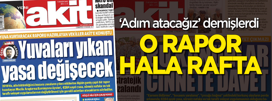 O rapor hâlâ rafta