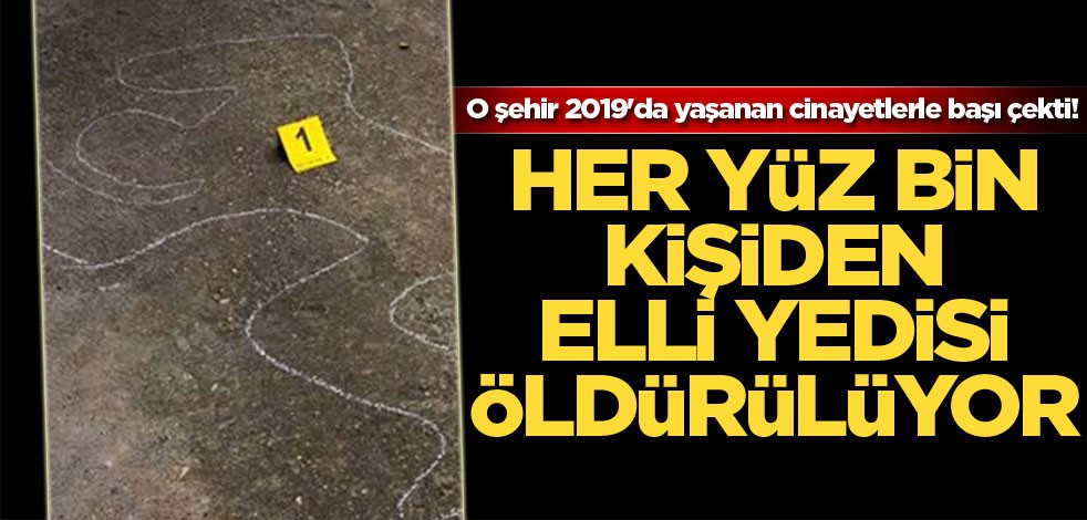O şehir 2019'da yaşanan cinayetlerle başı çekti! Her yüz bin kişiden elli yedisi öldürülüyor