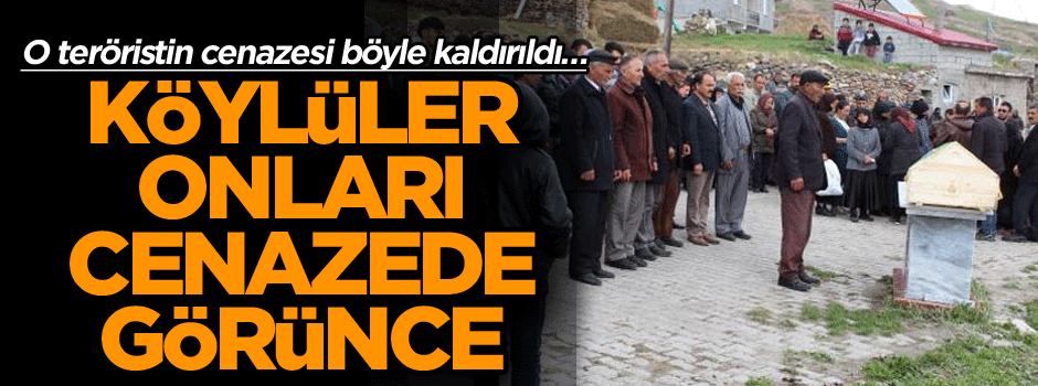 O teröristin cenazesi böyle kaldırıldı… Köylüler onları cenazede görünce
