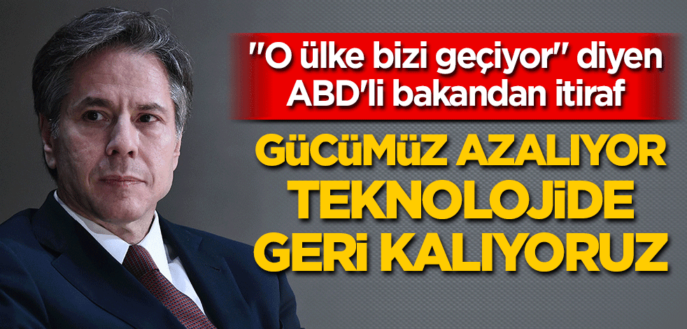 "O ülke bizi geçiyor" diyen ABD'li bakandan itiraf: Gücümüz azalıyor, teknolojide geri kalıyoruz