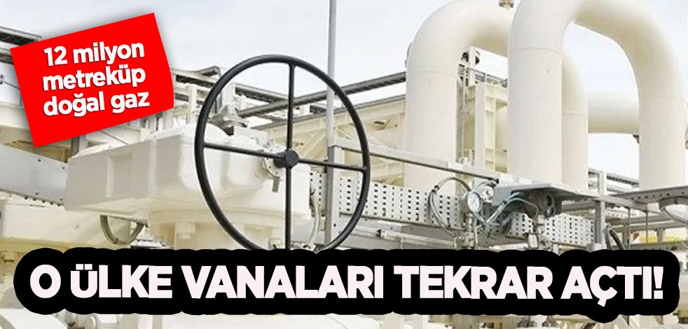 O ülke doğal gaz sevkiyatını askıya almıştı! Bu kez vanaları tekrar açtığını duyurdu! 12 milyon metreküp