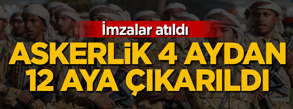 O ülkede askerlik süresi 4 aydan 12 aya çıkarıldı