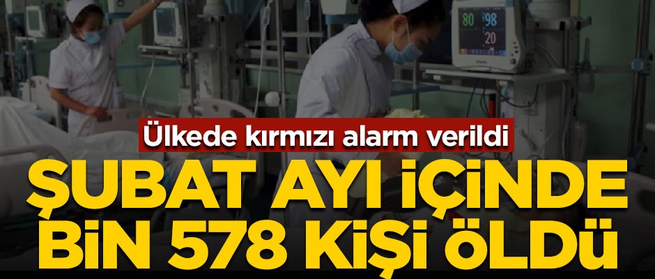 O ülkede kırmızı alarm verildi! Şubat ayı içinde bin 578 kişi öldü