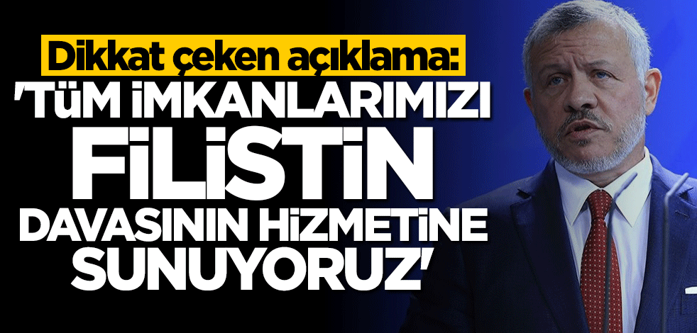 O ülkeden dikkat çeken açıklama: Tüm imkanlarımızı Filistin davasının hizmetine sunuyoruz