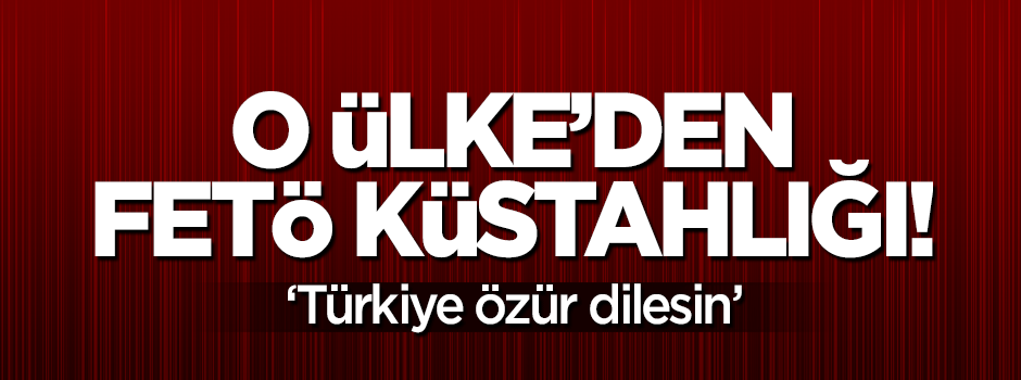 O ülkeden FETÖ küstahlığı: 'Türkiye özür dilesin'