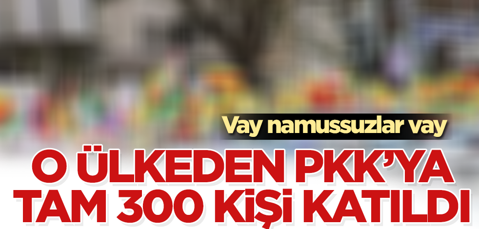 O ülkeden PKK'ya tam 300 kişi katıldı! Vay namussuzlar vay