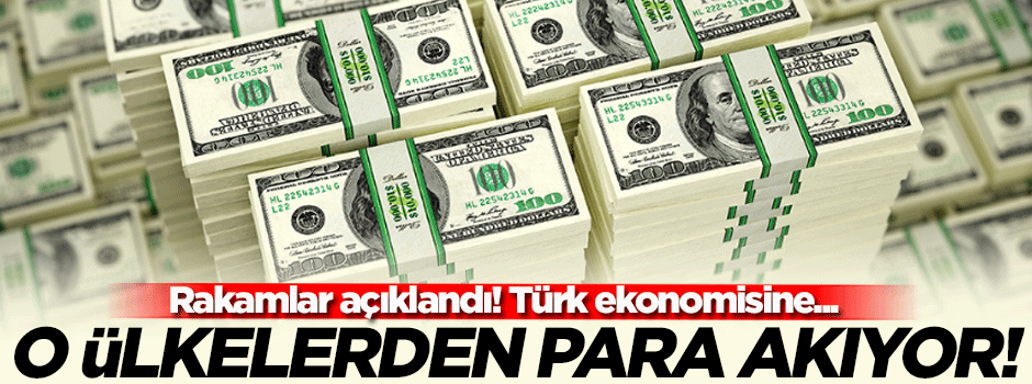 O ülkelerden Türkiye'ye para akıyor! Rakamlar açıklandı...