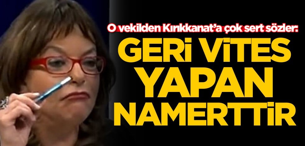 O vekilden Mine Kırıkkanat’a çok sert sözler: Geri vites yapan namerttir