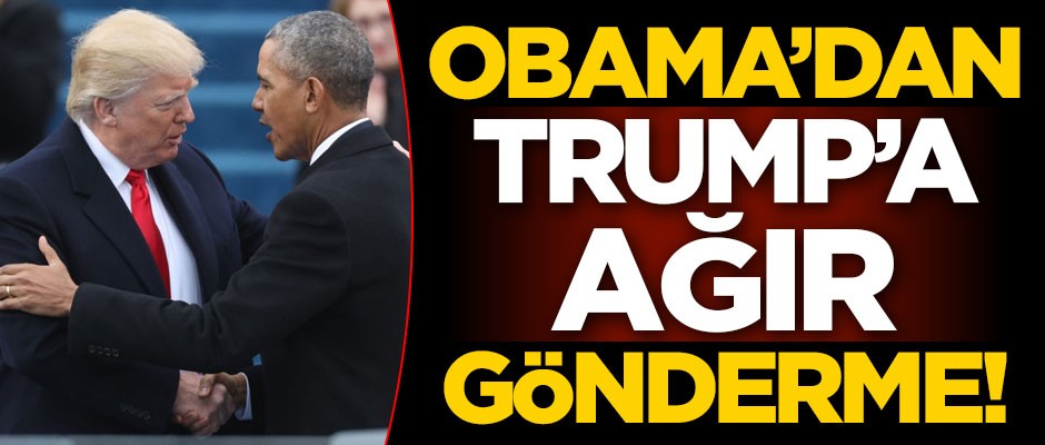 Obama'dan Trump'a ağır gönderme