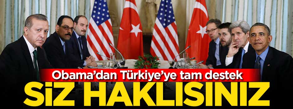 Obama'dan Türkiye'ye tam destek