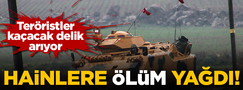 Obüsler, F16'lar hainleri yok etti! Teröristler kaçacak delik arıyor