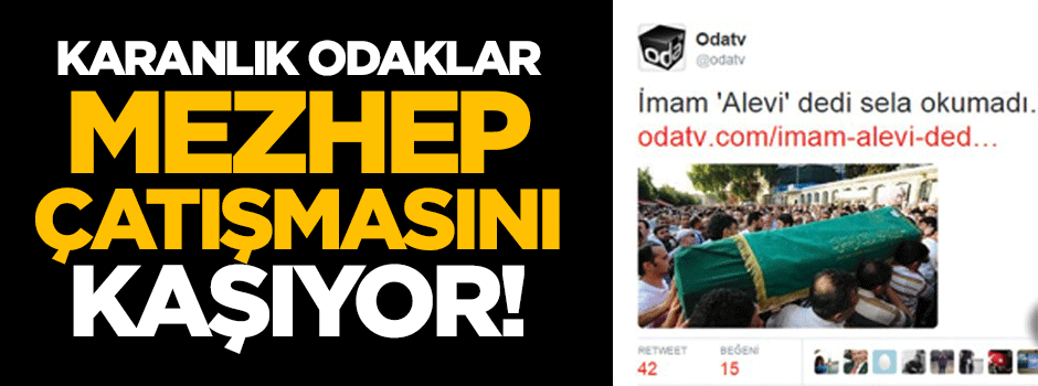 Oda TV yalanlarla mezhep çatışmasını kaşıyor