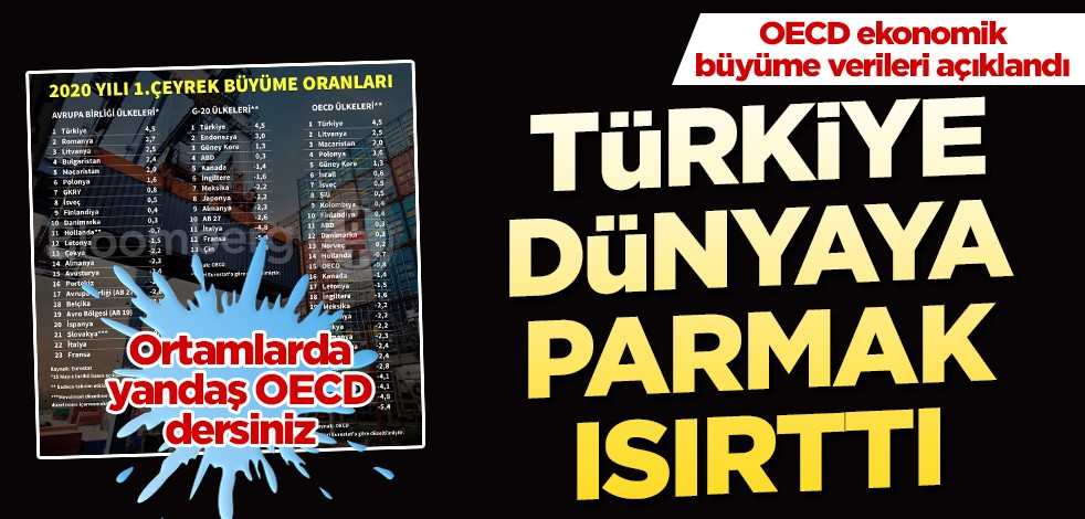 OECD büyüme verileri açıklandı! Türkiye dünyaya parmak ısırttı