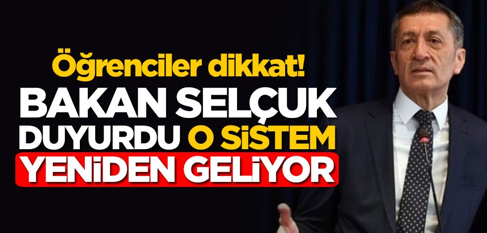 Milli Eğitim Bakanı Ziya Selçuk: Öğretmenlerimizin 'keşke' dediği bir yönetmelik geliyor