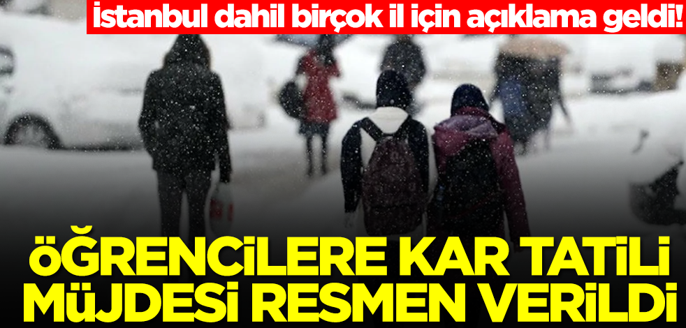 Öğrencilere kar tatili müjdesi resmen verildi! Listede İstanbul'un da adı var