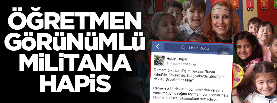 Öğretmen görünümlü militana hapis