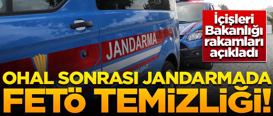 OHAL sonrası Jandarmada FETÖ temizliği! İçişleri Bakanlığı, rakamları açıkladı
