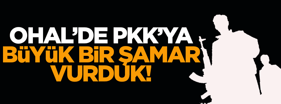 'OHAL'le PKK'ya büyük bir şamar vurduk'