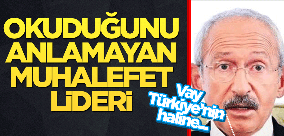Okuduğunu anlamayan muhalefet lideri! Vay Türkiye'nin haline...