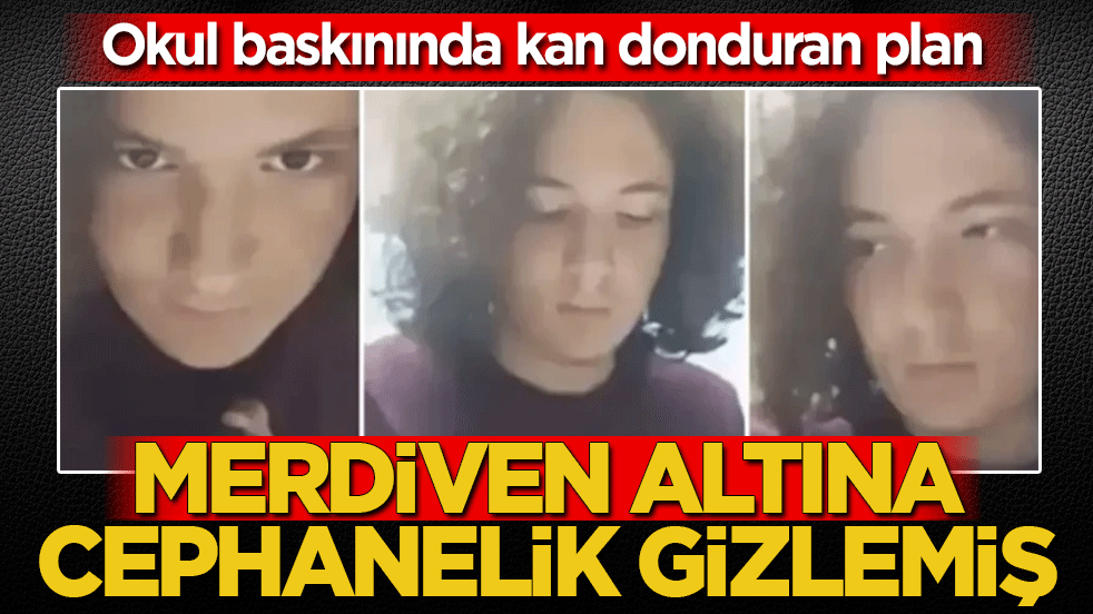 Okul baskınında kan donduran plan: Merdiven altına cephanelik gizlemiş! 
