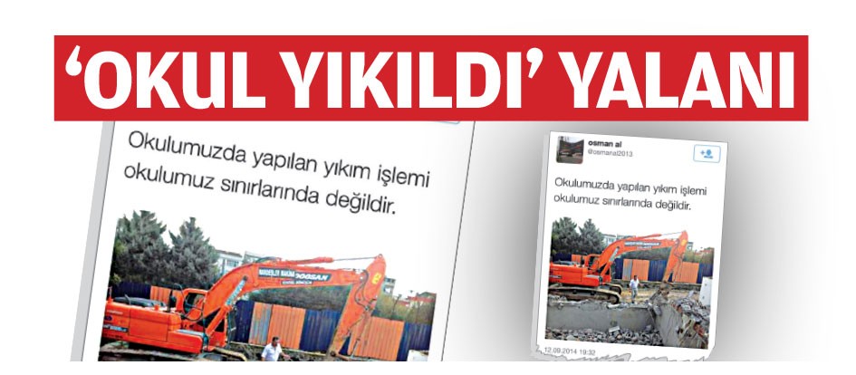 ‘Okul yıkıldı’ yalanı