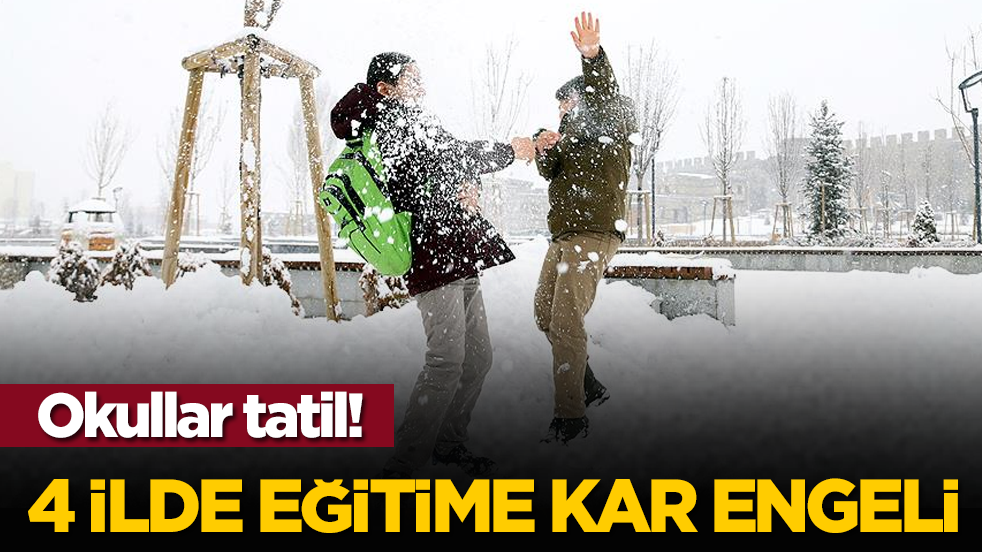Okullar tatil! 4 ilde eğitime kar engeli