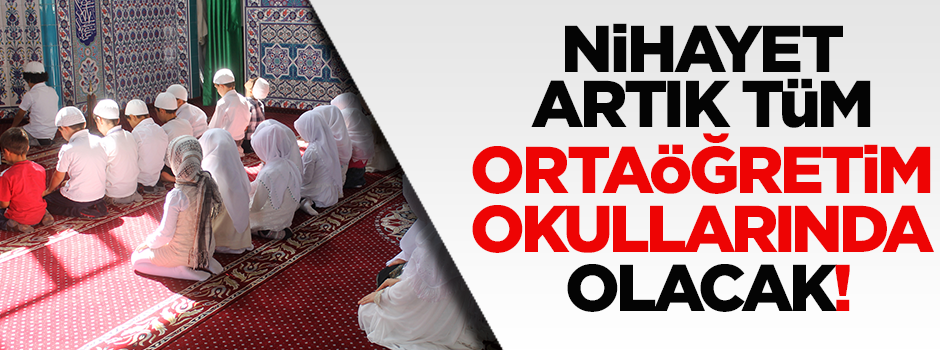 Okullara mescid geliyor