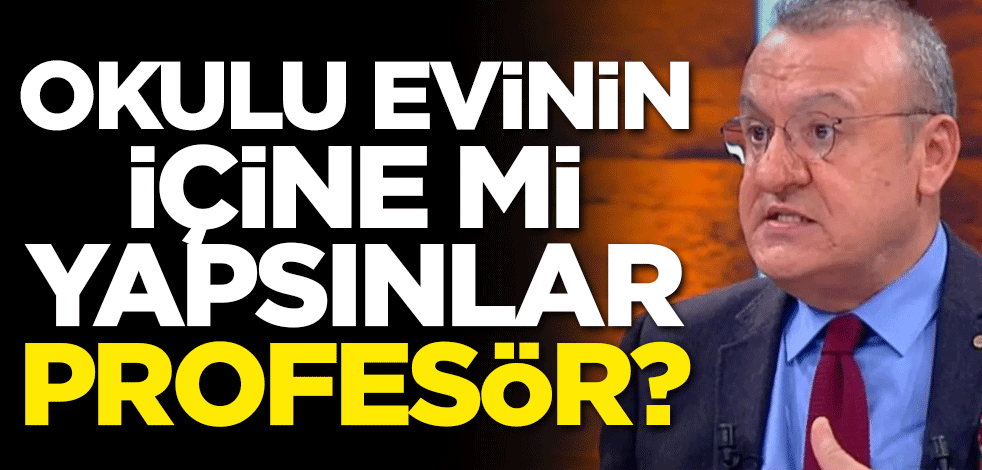 Okulu evinin içine mi yapsınlar Profesör?