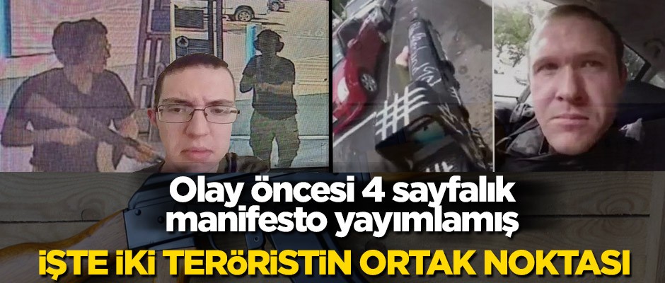 Olay öncesi 4 sayfalık manifesto yayımlamış! İşte iki teröristin ortak noktası