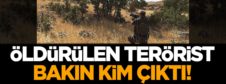 Öldürülen terörist bakın kim çıktı!