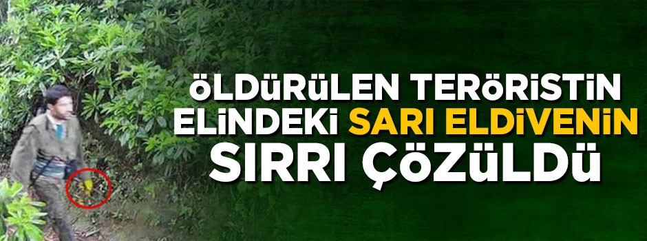 Öldürülen teröristin sarı eldiven sırrı çözüldü