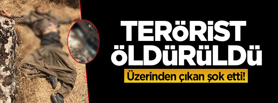 Öldürülen teröristin üzerinden tanksavar çıktı