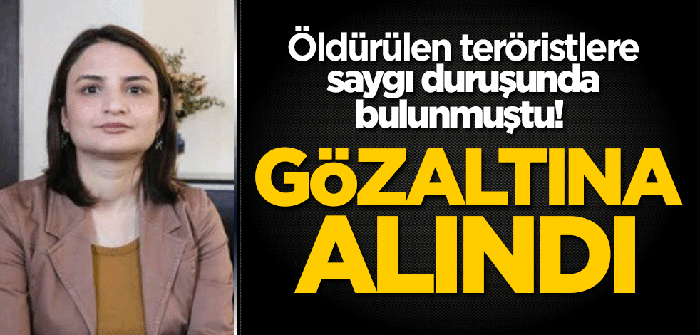 Öldürülen teröristlere saygı duruşunda bulunmuştu! Gözaltına alındı