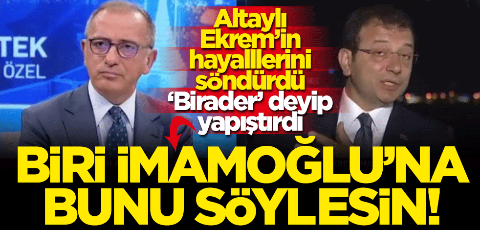 Ölü yatırım Ekrem! Fatih Altaylı bile umudunu kesti! "Birader adayımız sen değilsin"